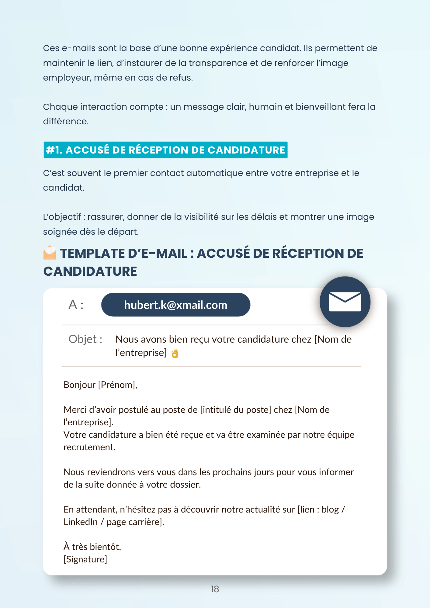 template e-mail recrutement livre blanc extrait