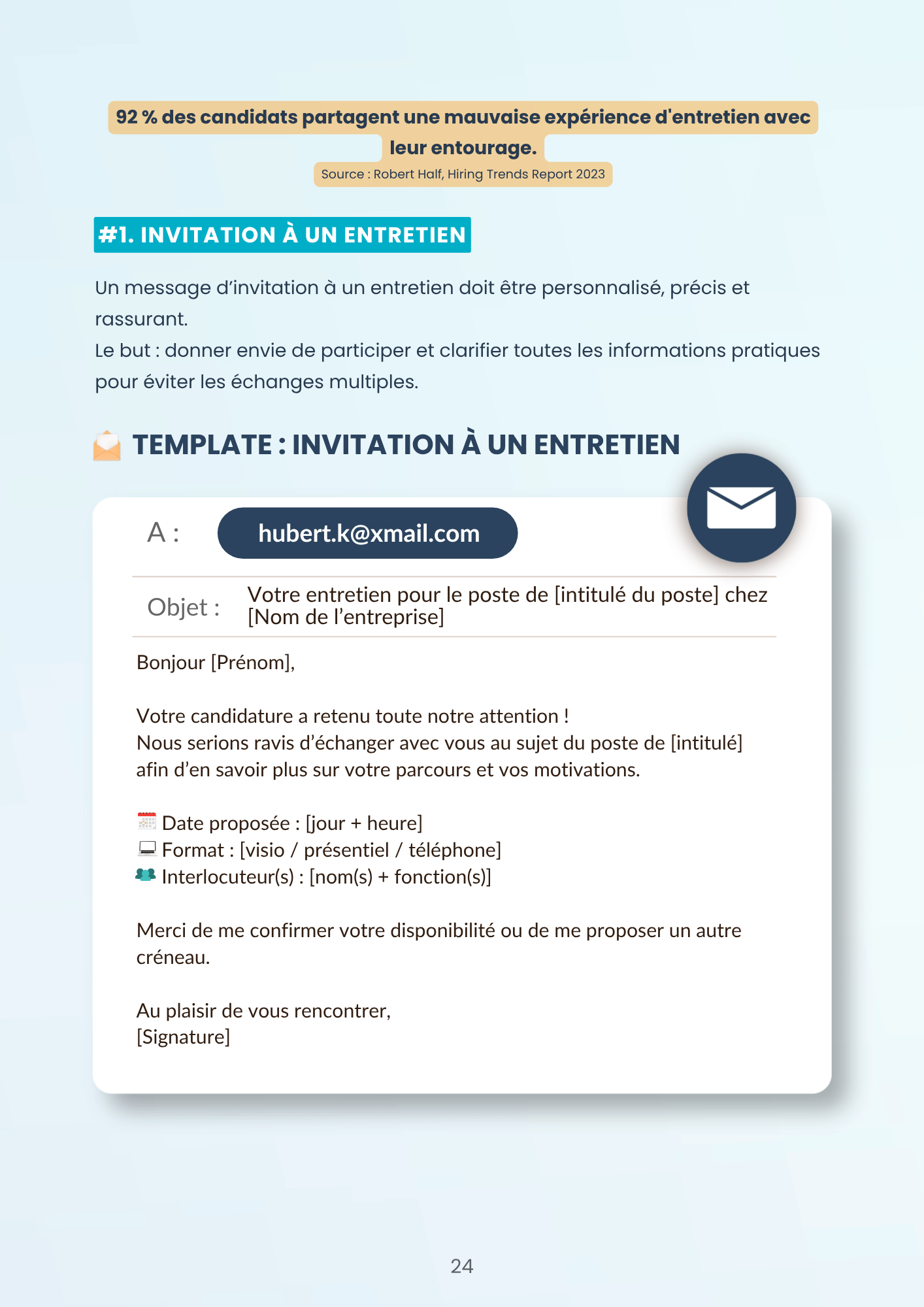 template e-mail recrutement livre blanc extrait