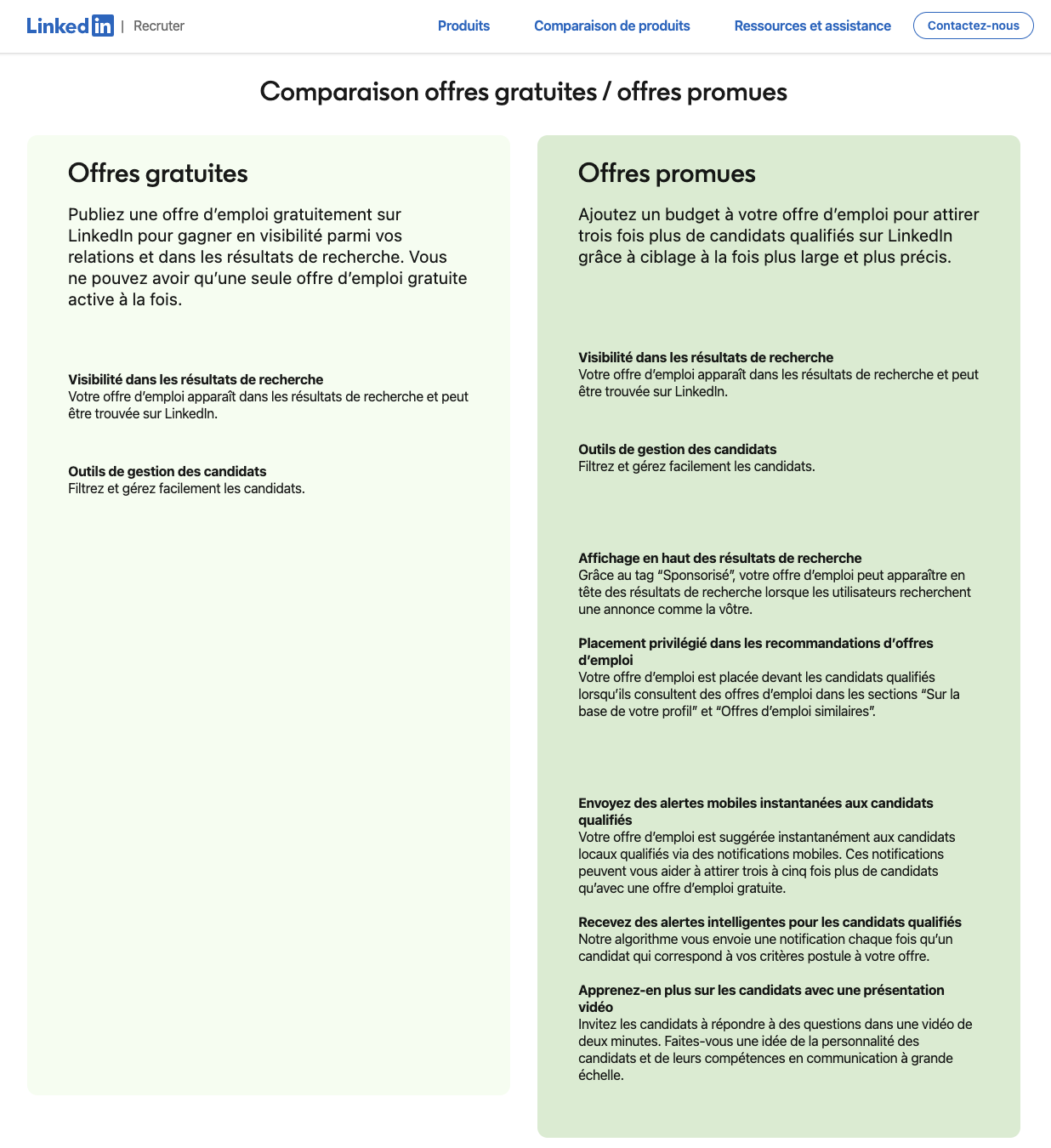 linkedin jobs tarifs jobboard
