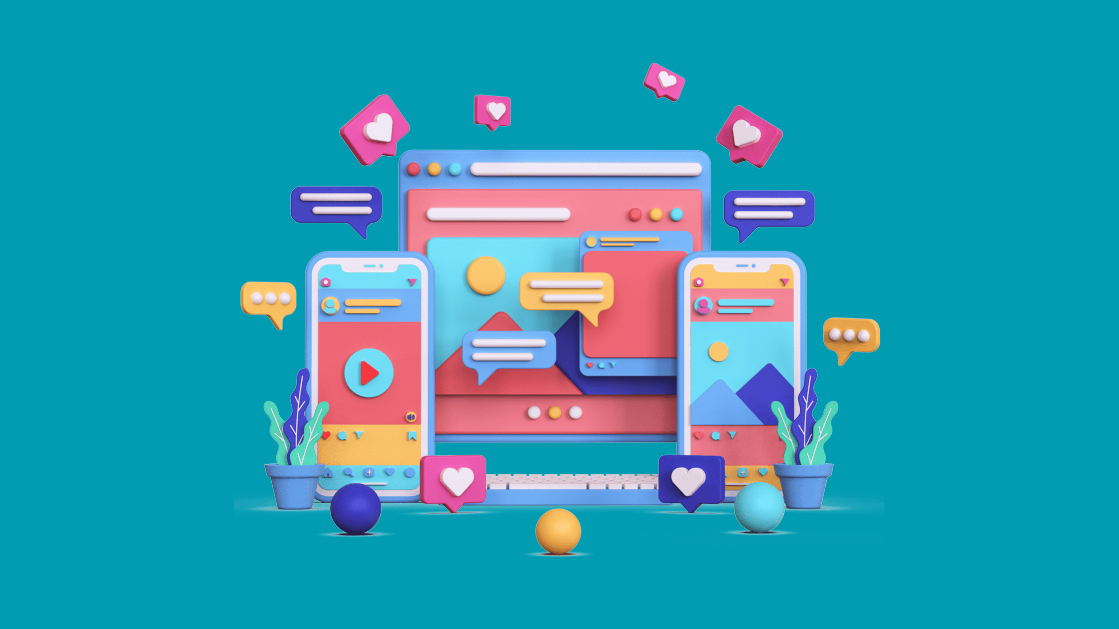 Réseaux sociaux d'entreprise sous différents formats