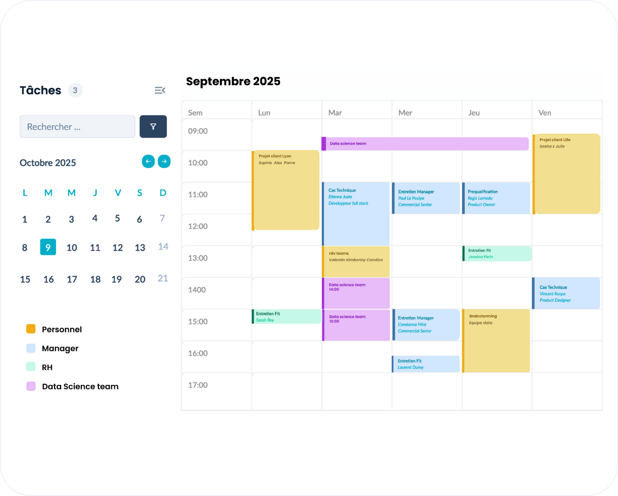 agenda intelligent entretiens