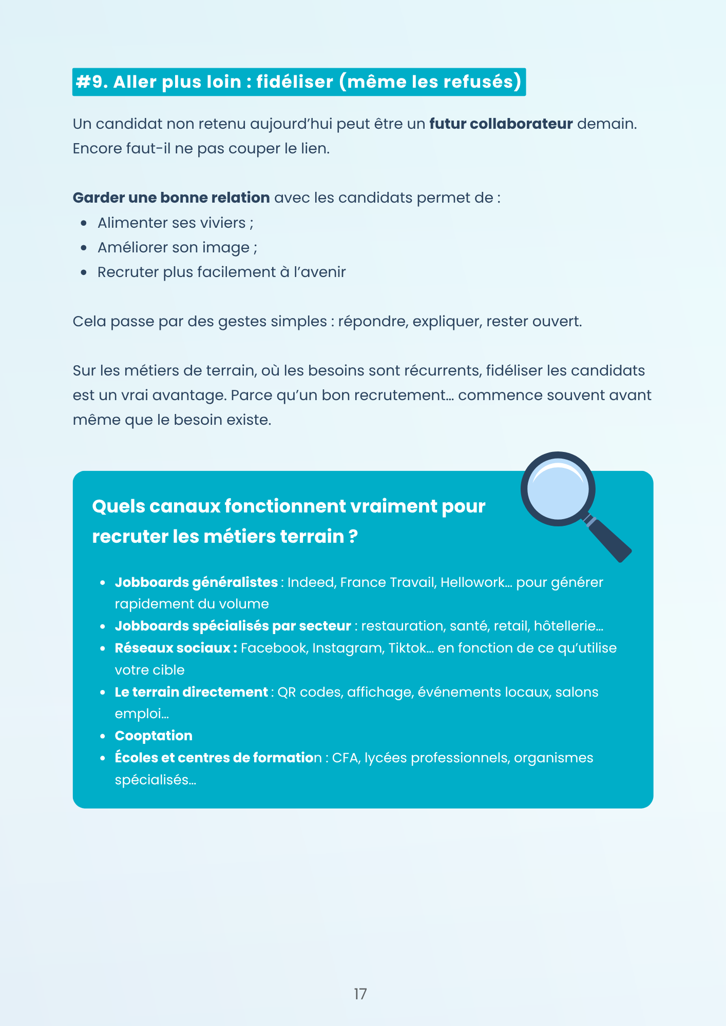canaux pour recruter métiers terrain extrait livre blanc recruter métiers de terrain