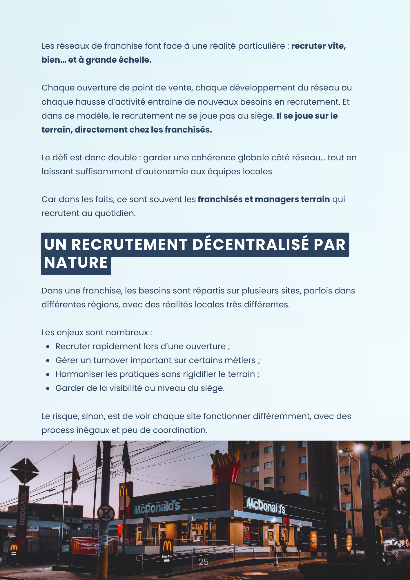 franchises recrutement extrait livre blanc recruter métiers de terrain