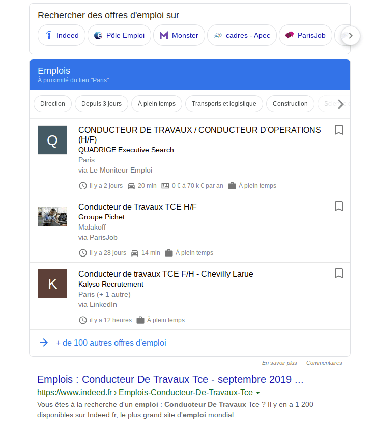 moteur de recherche