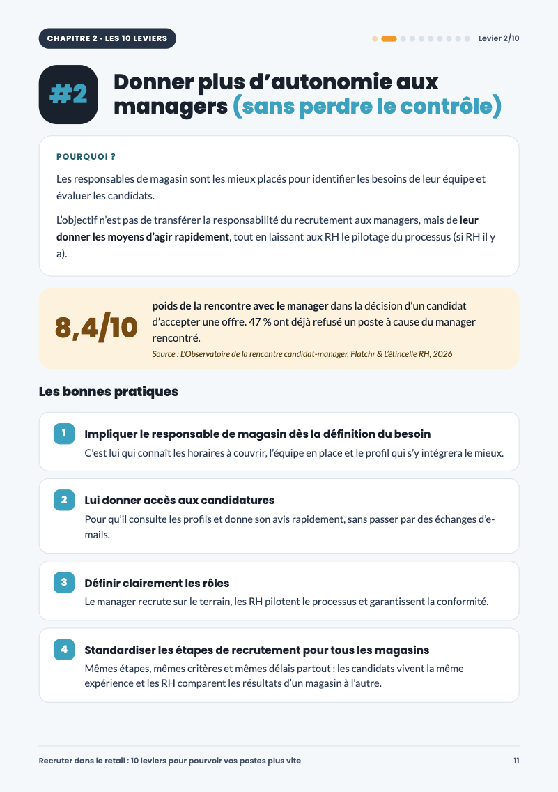 page manager guide pratique recruter dans le retail