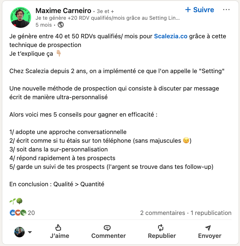 scalezia-post-linkedin-collaborateur