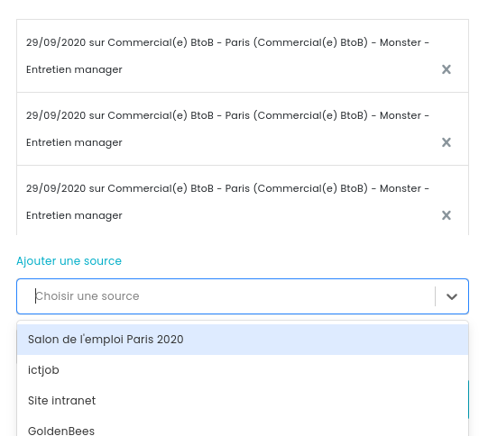 gestion des sources